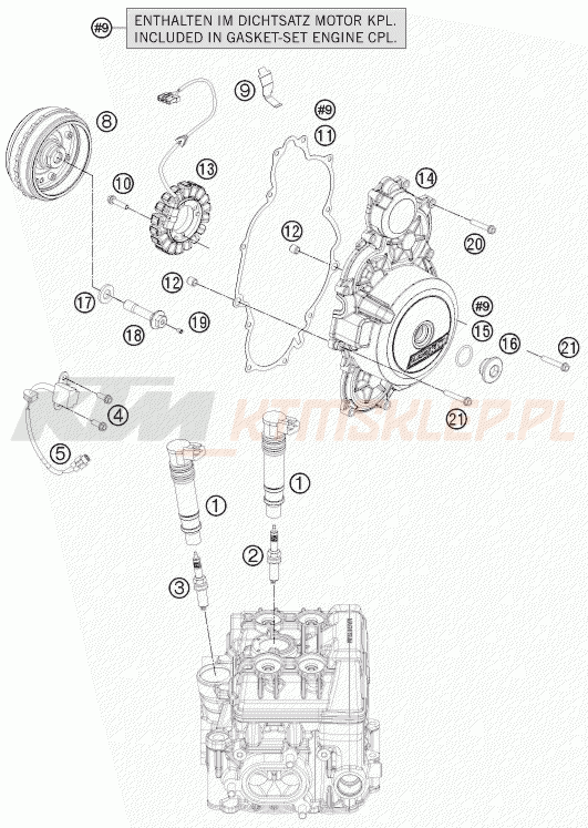 Schemat "układ zapłonowy" do KTM 1190 RC8 R