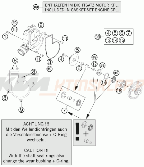 Schemat "pompa wody" do KTM 1190 ADVENTURE ABS