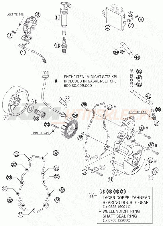 Schemat "układ zapłonowy" do KTM 990 ADVENTURE ABS