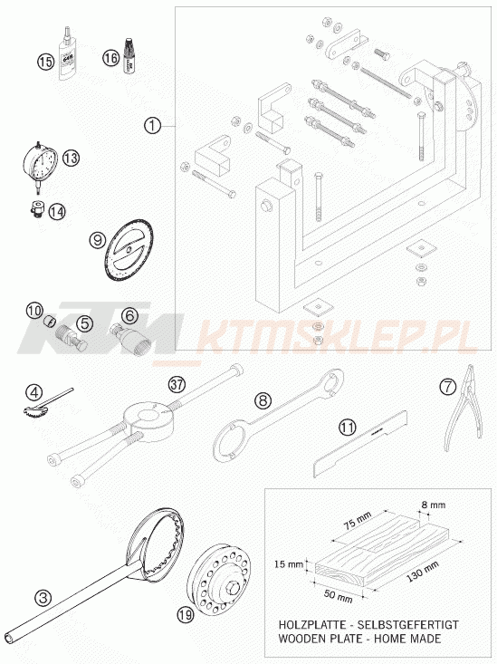 Schemat "Special tools (engine)" do KTM 250 EXC SIX-DAYS