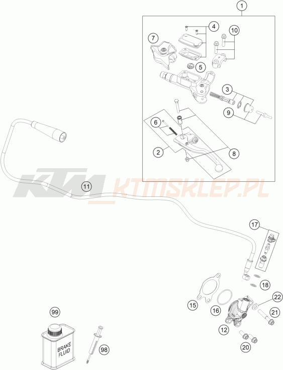 Schemat "CLUTCH CONTROL" do KTM 350 SX-F