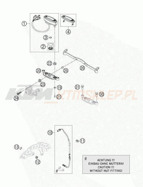 Schemat "system zabezpieczający" do KTM 250 EXC-F
