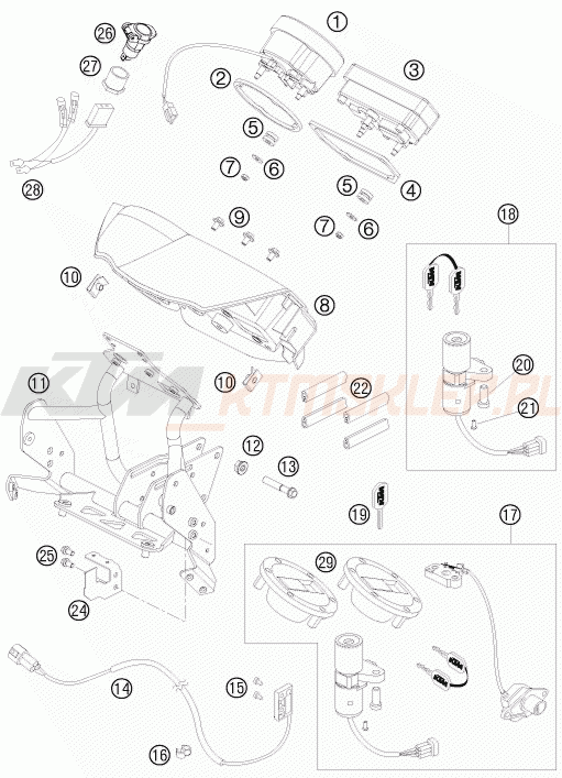 Schemat "system zabezpieczający" do KTM 990 ADVENTURE S