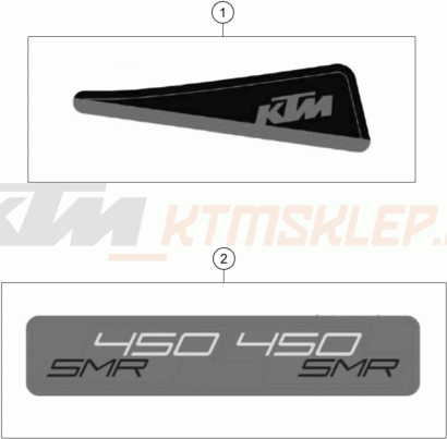 Schemat "naklejki" do KTM 450 SMR