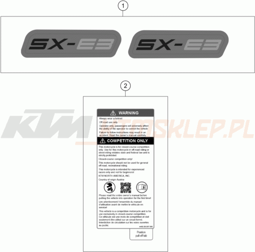 Schemat "naklejki" do KTM SX-E 3