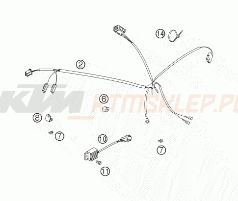Schemat "wiązka elektryczna" do KTM 300 XC-W
