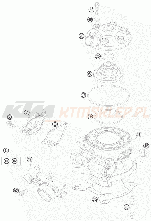 Schemat "cylinder" do KTM 85 SX 17/14
