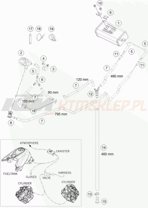 Schemat "EVAPORATIVE CANISTER" do KTM 1290 SUPERDUKE R ABS