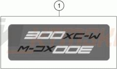 Schemat "naklejki" do KTM 300 XC-W