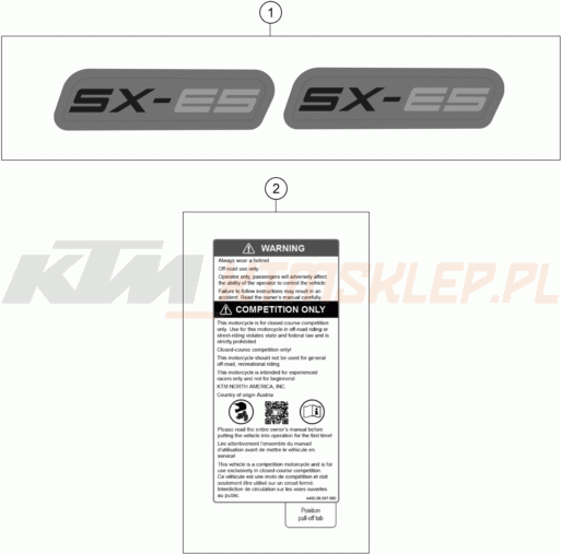 Schemat "naklejki" do KTM SX-E 5