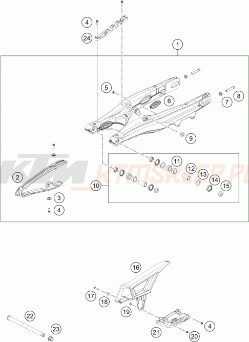 Schemat "wahacz" do KTM 450 EXC-F