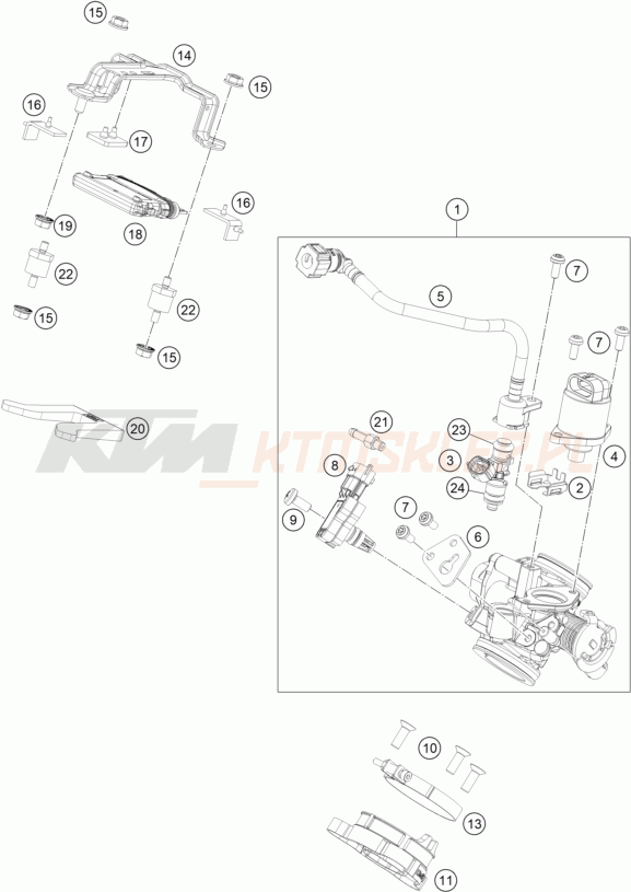 Schemat "wtrysk paliwa" do KTM 250 Duke