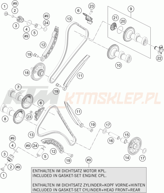 Schemat "układ rozrządu" do KTM 1190 ADVENTURE ABS