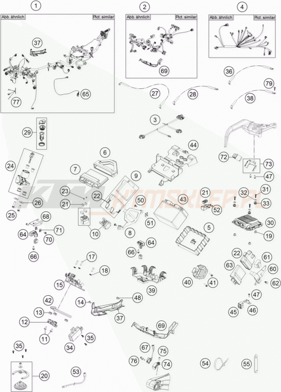 Schemat "wiązka elektryczna" do KTM 1290 SUPER ADVENTURE WH ABS