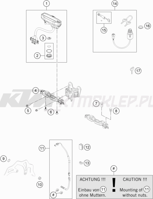 Schemat "system zabezpieczający" do KTM Freeride 250 F