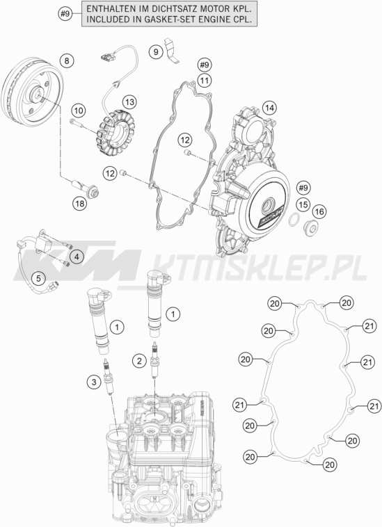 Schemat "układ zapłonowy" do KTM 1290 SUPER ADVENTURE T
