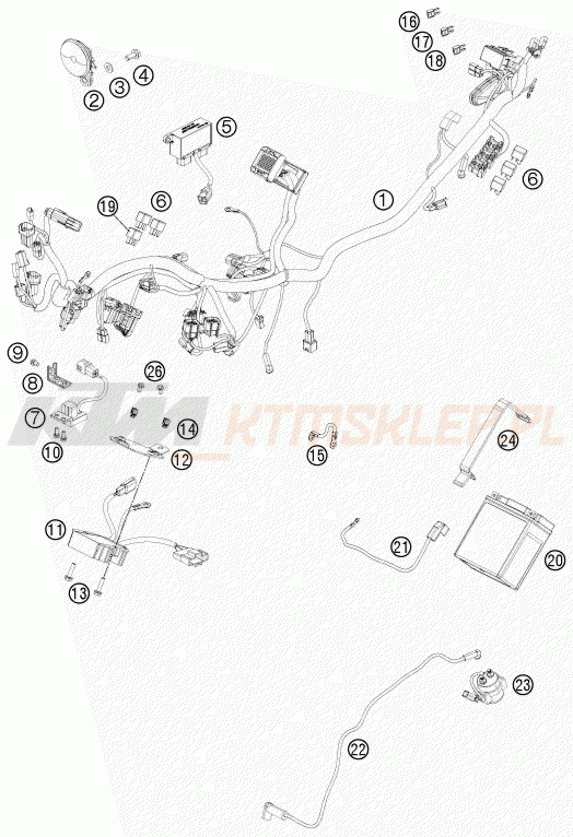 Schemat "wiązka elektryczna" do KTM 200 DUKE