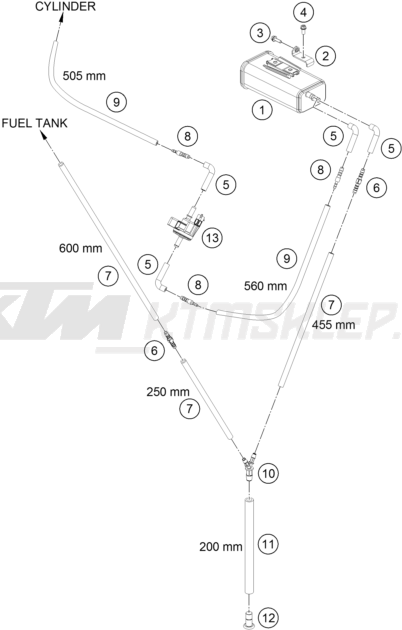 Schemat "EVAPORATIVE CANISTER" do KTM 690 DUKE R ABS