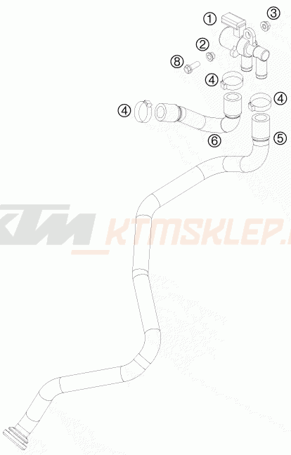 Schemat "wtórny układ powietrza SAS" do KTM 690 DUKE R
