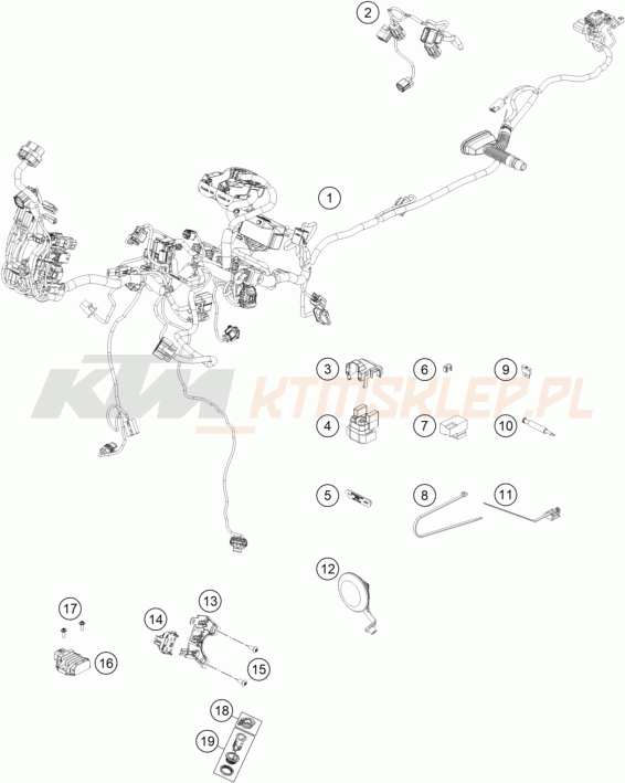 Schemat "wiązka elektryczna" do KTM 890 ADVENTURE R