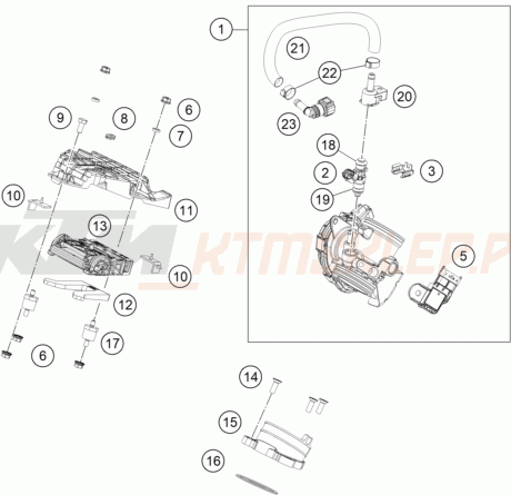 Schemat "wtrysk paliwa" do KTM 390 ADVENTURE