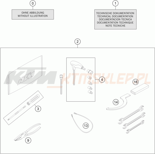 Schemat "dodatki opcjonalne" do KTM 1290 Super Duke GT