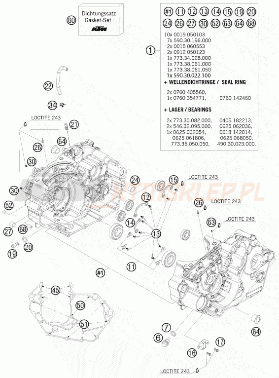 Schemat "kartery" do KTM 450 SX ATV