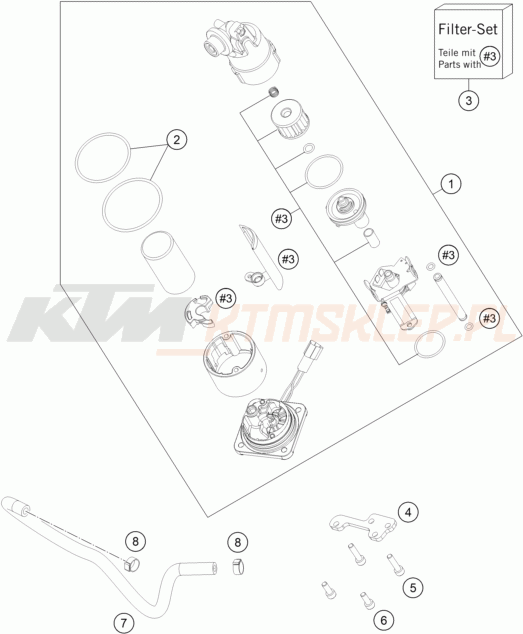 Schemat "pompa paliwa" do KTM RC 8C