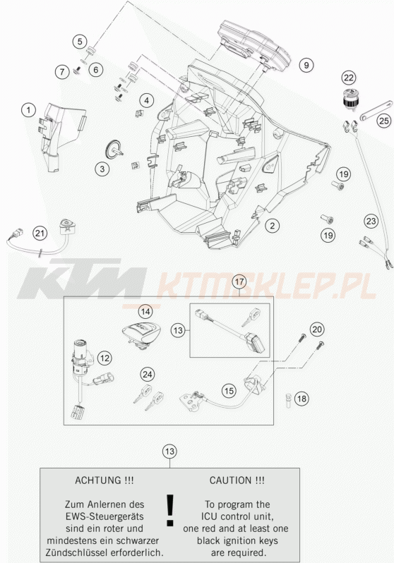 Schemat "system zabezpieczający" do KTM 990 SUPERMOTO T ABS