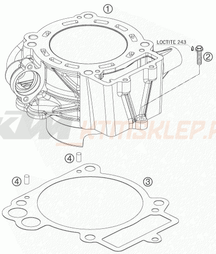 Schemat "cylinder" do KTM 690 SUPERMOTO