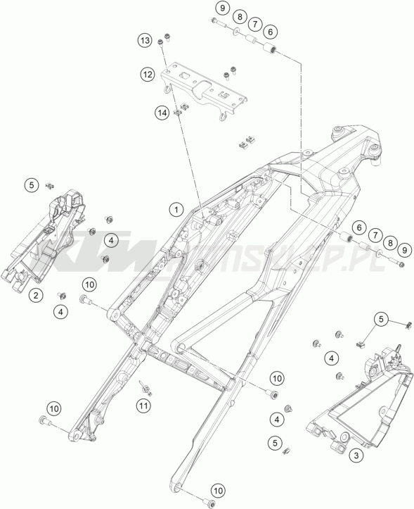 Schemat "SUBFRAME" do KTM 1390 SUPER ADVENTURE R