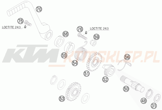 Schemat "kopniak" do KTM 105 SX