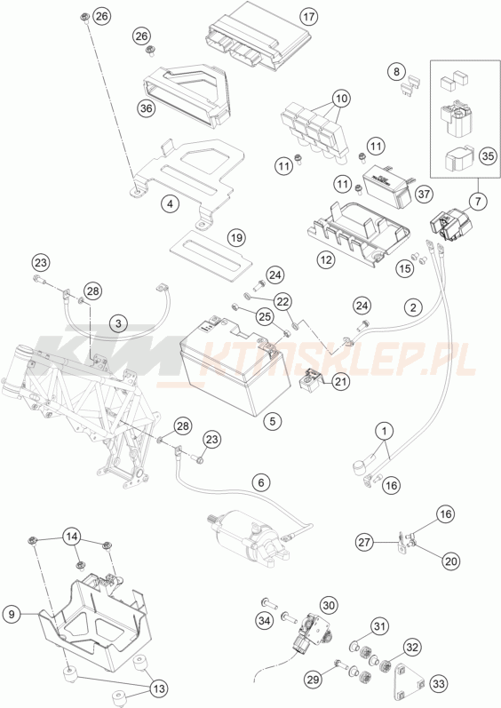 Schemat "akumulator" do KTM 690 Enduro R