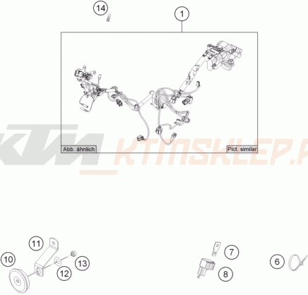 Schemat "wiązka elektryczna" do KTM FREERIDE 250 R