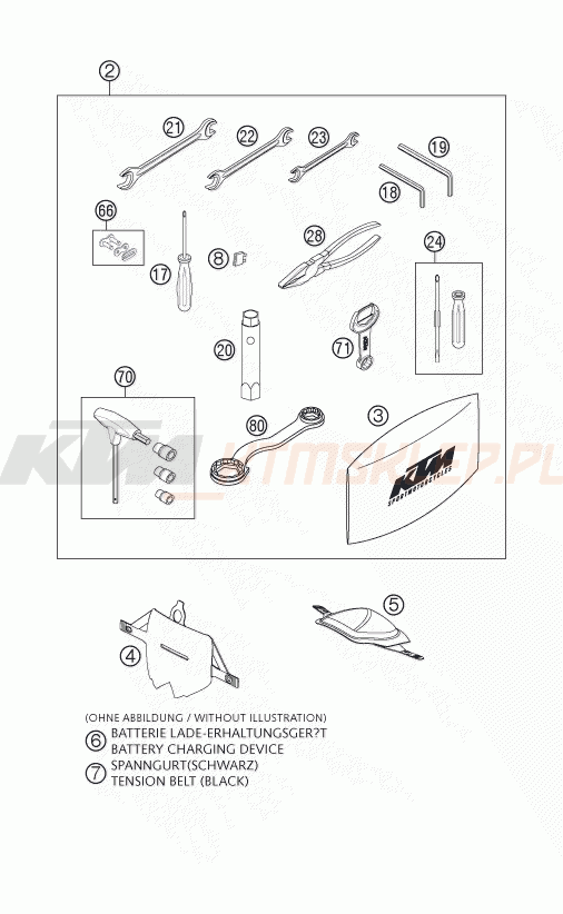 Schemat "dodatki opcjonalne" do KTM 400 LS-E