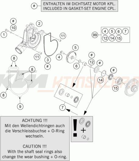 Schemat "pompa wody" do KTM 1190 ADVENTURE R ABS