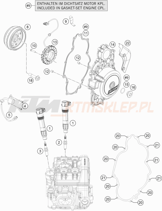 Schemat "układ zapłonowy" do KTM 1290 SUPERDUKE R