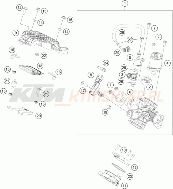 Schemat "wtrysk paliwa" do KTM 250 ADVENTURE