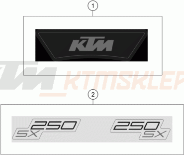 Schemat "naklejki" do KTM 250 SX