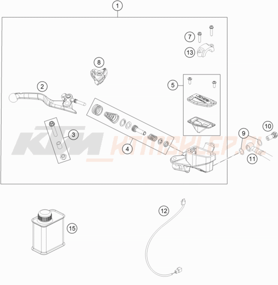 Schemat "przedni hamulec" do KTM Freeride 250 F