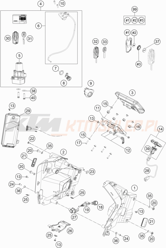 Schemat "system zabezpieczający" do KTM 1290 Super Adventure R TKC