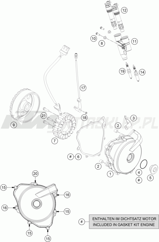 Schemat "układ zapłonowy" do KTM 690 SMC R