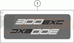 Schemat "naklejki" do KTM 300 EXC