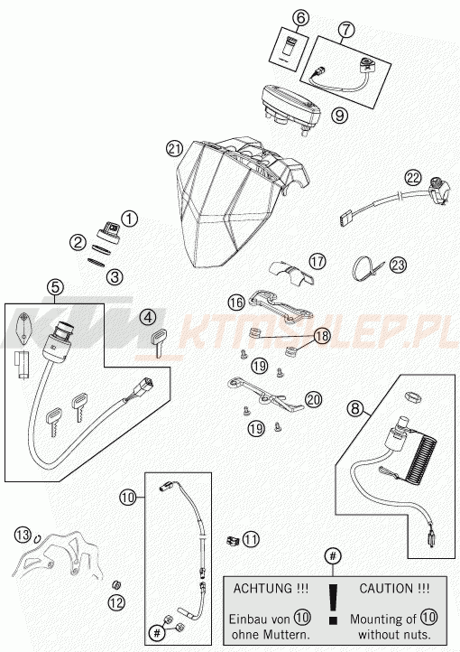 Schemat "system zabezpieczający" do KTM 525 XC ATV