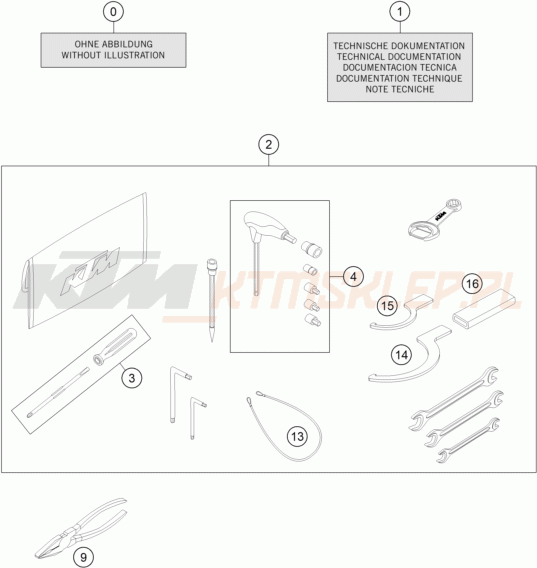 Schemat "dodatki opcjonalne" do KTM 1290 Super Duke R