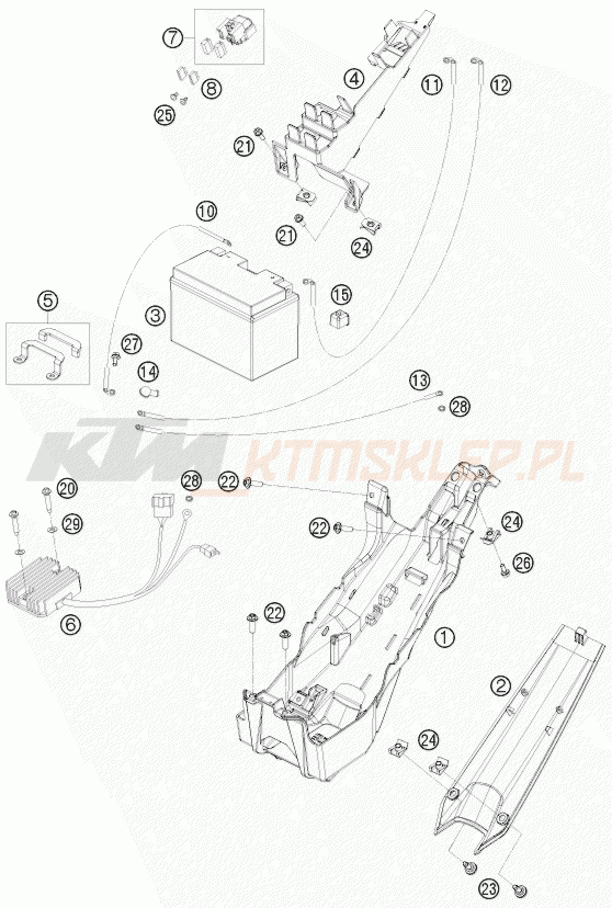 Schemat "akumulator" do KTM 1190 RC8R TRACK