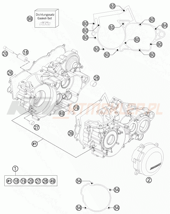 Schemat "kartery" do KTM 250 SX