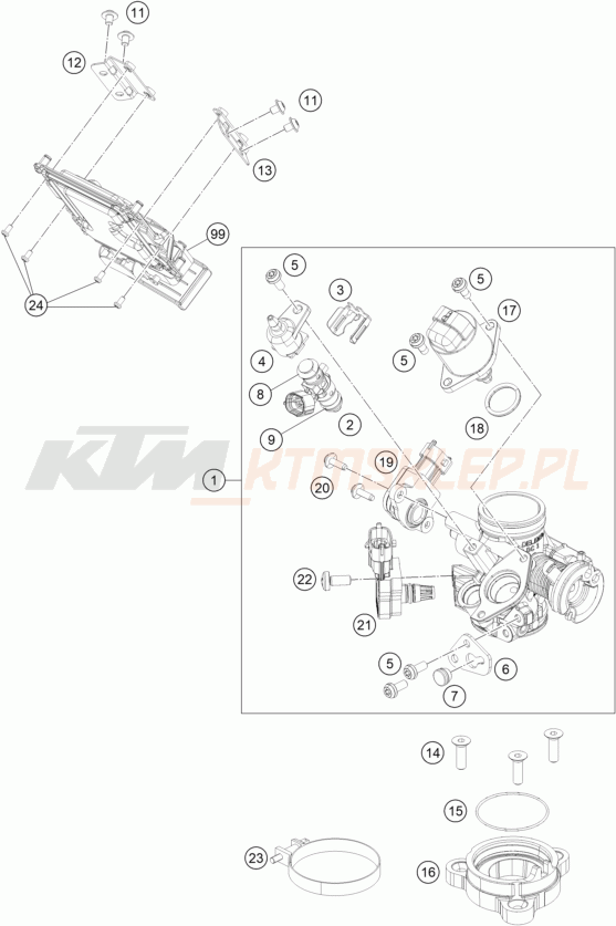 Schemat "wtrysk paliwa" do KTM RC 125 / ABS