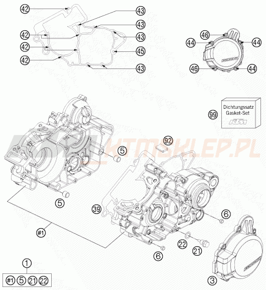 Schemat "kartery" do KTM 125 SX