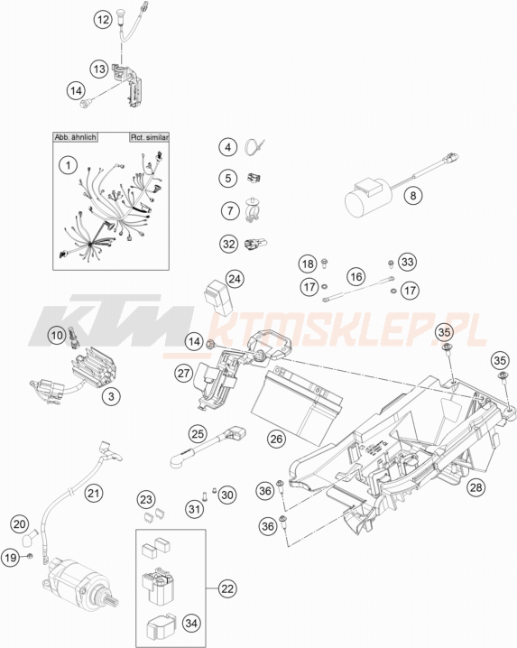 Schemat "wiązka elektryczna" do KTM 450 SX-F